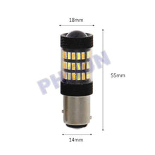 2x 1157 60SMD 4014 LED Turn Signal Light Bulbs White Amber Dual Color Switchback