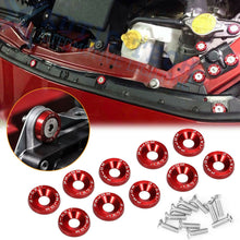 10pcs JDM Billet Aluminum Fender Bumper Washer Engine Bay Bolt Kits Multi-Colors