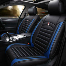 Deluxe PU Leather Non-Slip Car Seat Covers Cushion Pad Front Rear Protector Set