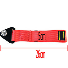 Red Sports High Strength Racing Tow Strap Set for Front Rear Bumper Towing Hook