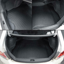 MotorTrend FlexTough Rubber Floor Mats & Cargo Set - Black - Heavy Duty BPA Free