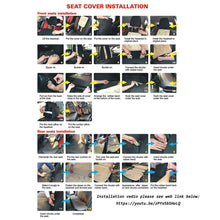 US M Size Coffee 5-Seats PU Leather Seat Cover Front+Rear+4 Pillows All Seasons