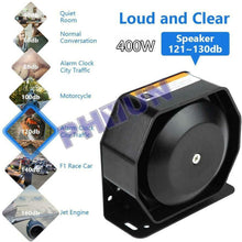 400W 8 Sound Car Warning Alarm Siren Horn Loud Speaker Microphone System US SHIP