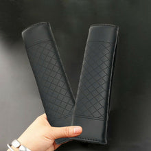 2x Car Safety Belt Covers PU Leather Seat Belt Shoulder Pad Black Accessories