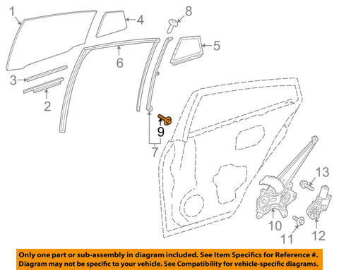 TOYOTA OEM Glass-Rear Door-Division Bar Bolt 90119A0247