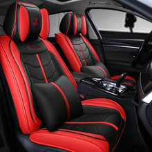 Comfortable 6D PU Leather Car Seat Covers Universal 5-Sit Cushions w/Pillows US