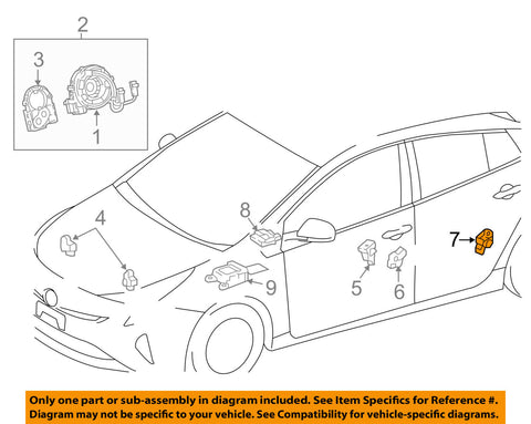 Lexus TOYOTA OEM 2016 RX450h Airbag Air Bag SRS-Side Impact Sensor 898310E130