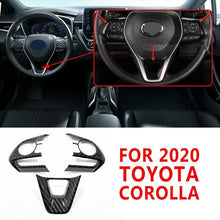 3pcs Fit for 2020 Toyota Corolla Carbon Fiber Style Steering Wheel Trim US Stock