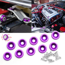 10pcs JDM Billet Aluminum Fender Bumper Washer Engine Bay Bolt Kits Multi-Colors