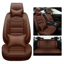 Car Seat Covers Luxury PU Leather 5-Seats Front+Rear Seat Cushions Four Seasons