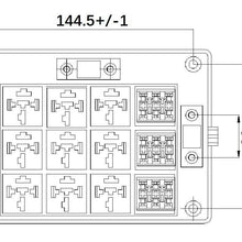 1Pcs Car 12-Way Blade Fuse Box With 9 Way Relay Box & Fuses Universal Dustproof