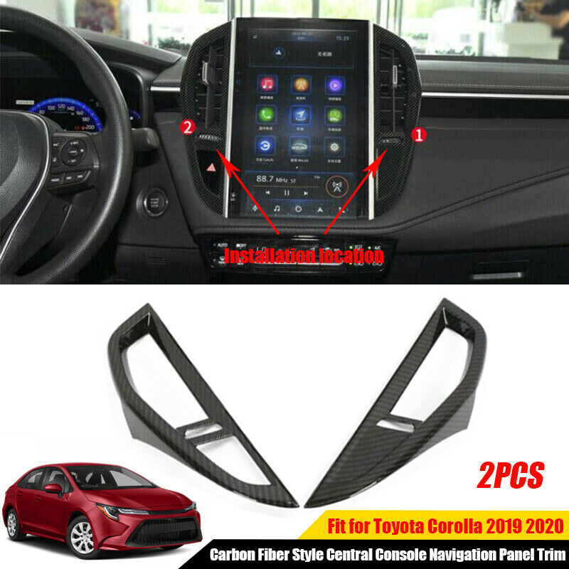 For Toyota Corolla 2019 2020 Carbon Fiber Central Console Navigation Panel Trim