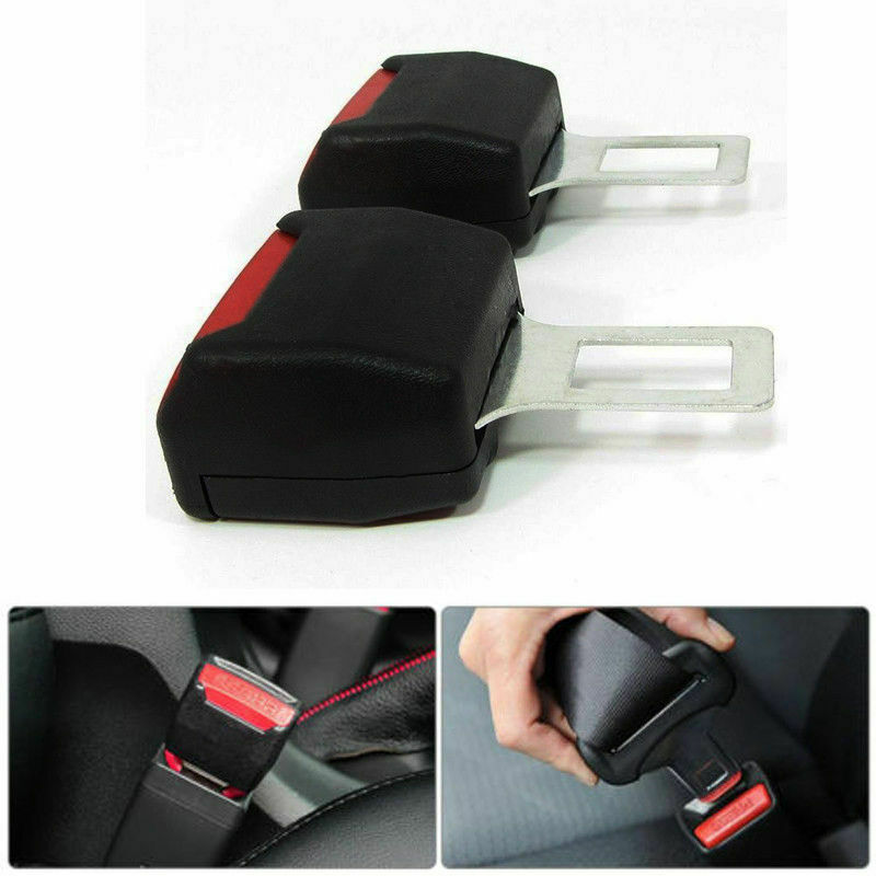 2x Universal Type Car SUV Seat Safety Belt Buckle Extender Alarm Eliminator