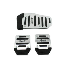1 Set/3Pcs Universal Car Clutch Brake Foot Pedals Cover Treadle Non-Slip Silver