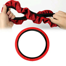 Summer Elastic Car Steering Wheel Cover Anti-slip Protector 38cm Black/Red/Gray
