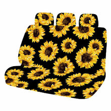 7pc Front Rear Sunflower Car Seat Cover 5Sit Cushion Washable Universal Interior