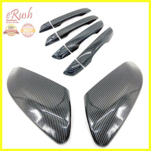 FITS 16-20 HONDA CIVIC CARBON FIBER PAINT DOOR SIDE MIRROR+HANDLE COVER OVERLAY