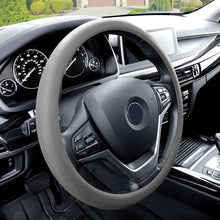 Car Seat Cover Leatherette Buckets Blue Black w/ Gray Steering Cover For SUV