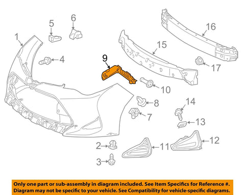 TOYOTA OEM 17-18 Corolla Front Bumper-Side Retainer Bracket Left 5211602330