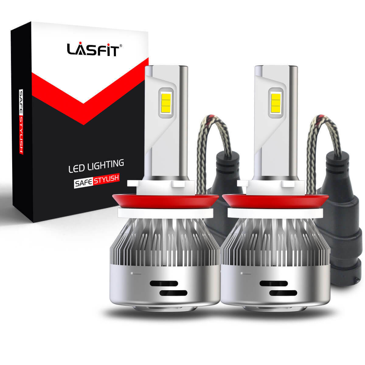 LASFIT 60W LED Headlight Bulbs High/Low Beam/Fog Light H11 9005 9006 9012 H7 H4