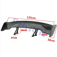 54'' INCH Car Trunk Spoiler GT-Style Wing Glossy ABS Carbon Fiber Look US Stock