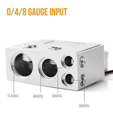 2pcs Car Digital Battery Terminal Connectors w/12V-24V Voltmeter 0/4/8 Gauge