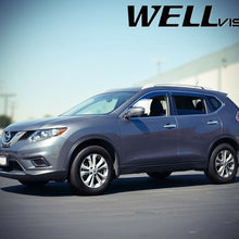 WellVisors CHROME TRIM Side Window Visors Rain Deflectors For 14-UP Nissan Rouge