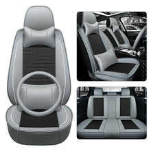 13pc Interior Leather Car Seat Cover Waterproof 5-Seats Truck SUV Set Protector