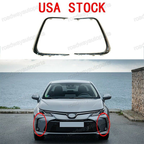 USA Front Bumper Chrome Trim Molding For Toyota Corolla 2019-2020 Sedan EU