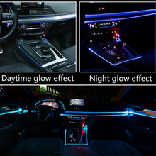 RGB multi-color 4 LED Car Interior Ambient Light 6m Neon Strip Kit APP Control