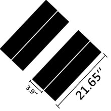 2x Black Rally Racing Car Side Hood Hash Fender Stripes Vinly Decal Sticker