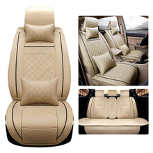 100% PU Leather Luxury Car Seat Covers Set Protector Universal 5-Seats Cushions