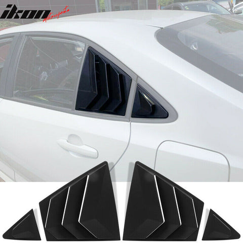 Fits 20-21 Toyota Corolla Side Scoop Window Louver Sun Shade 4PC Matte Black