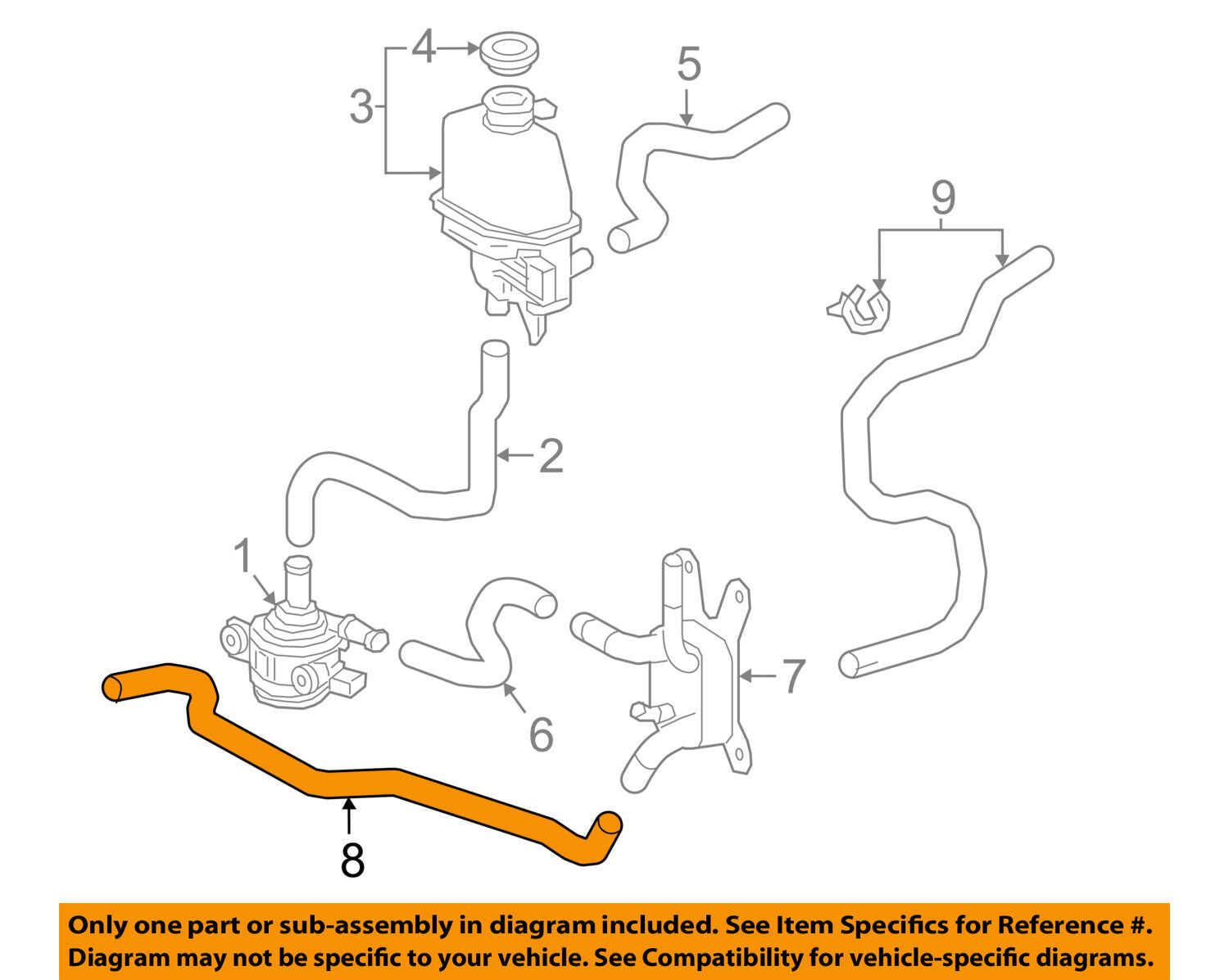 TOYOTA OEM 16-18 Prius 1.8L-L4 Inverter Cooling-Water Inlet Hose G922H47010
