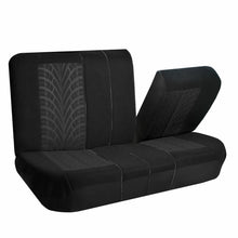 Car Seat Covers For Sedan SUV Truck Set Zipper Split Bench Solid Black