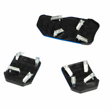 3x Blue Non-Slip Treadle Manual Car Brake Accelerator Foot Pedal Pad Covers