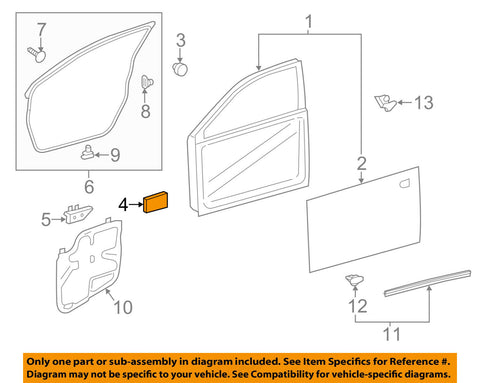 TOYOTA OEM Front Door-Door Shell Pad 67811AA040