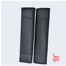 2x Car Safety Belt Covers PU Leather Seat Belt Shoulder Pad Black Accessories