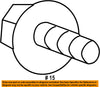 TOYOTA OEM Liftgate Tailgate-Sensor Screw 90159A0038