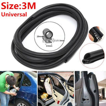 3 Meter Black Rubber Weatherstrip Car Door Edge Trim Protector Seal EPDM & Steel