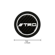 2PCS Silicone CF Glow in Dark Car Cup Holder Pad Mat Coaster For TRD Non-Slip