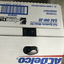 12 Quarts ACDELCO 10-9236 Full Synthetic Motor Oil SAE 0W-20 Dexos1 2 Generation
