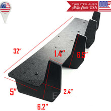 32" Bumper Diffuser Valence Wind Blade Extension Splitter 4 Shark Fin For Toyota