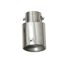 1x Chrome Straight Car Exhaust Pipe Tail Muffler Tip Tail Throat Car Accessories