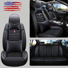 11Pcs Car Seat Cover Protector+Cushion Front & Rear Full Set PU Leather Interior
