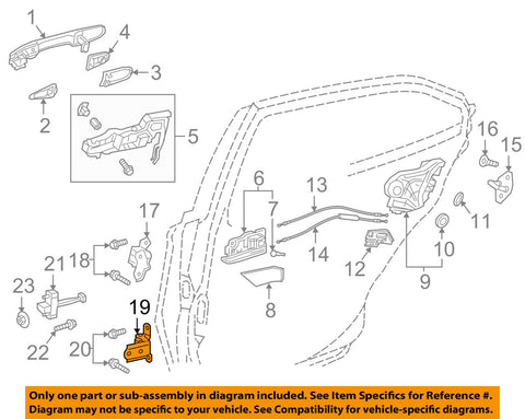 TOYOTA OEM 2018 Camry Lock -Rear Door-Lower Hinge Left 6878006050