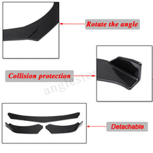 Carbon Fiber Look Universal Car Front Bumper Lip Chin Spoiler Splitters Body Kit