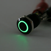 1x 12mm 12V 4-Pin Angel Eye LED Push Button Metal Switch Waterproof ON/OFF