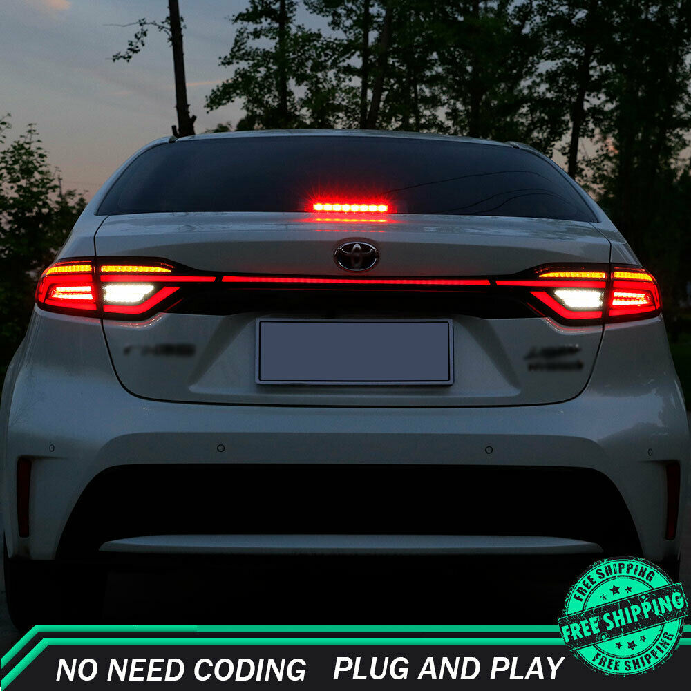 New For Toyota Corolla LED Taillights 2020-2021 Dark/Red LED Rear Lamps Dynamic
