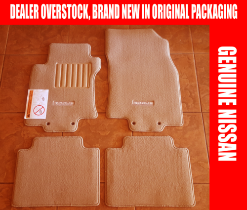 14~20 Nissan Rogue Carpet Floor Mats, Beige, Set of 4, p/n 999E2-G2001